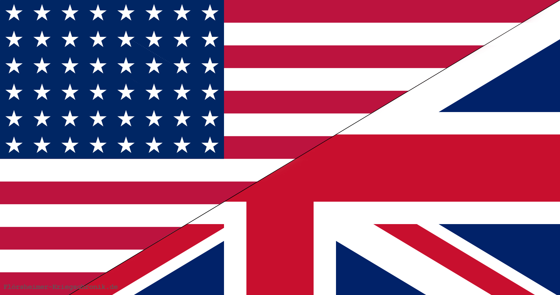 Alliierte Flagge USA und Großbritannien
